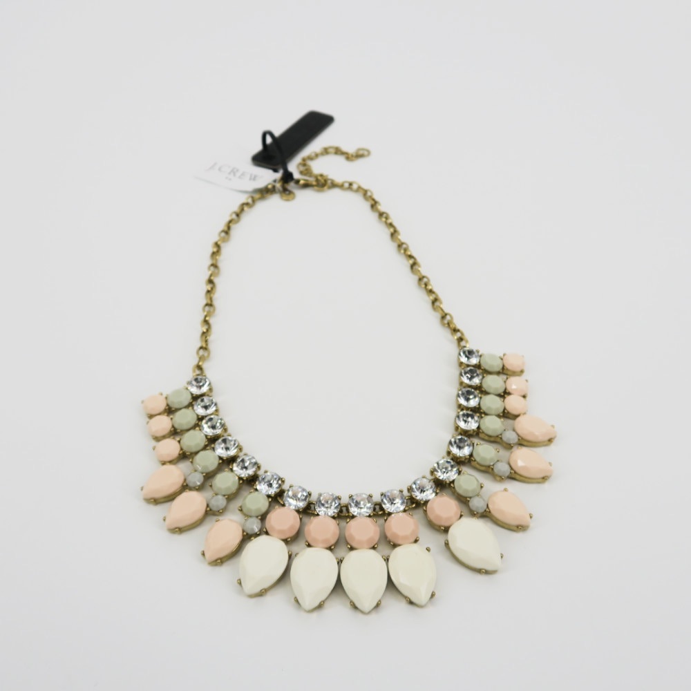 J. Crew Nude Tone Drops Statement Necklace